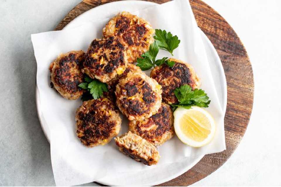 Savory Fish Cakes and Rice Platte