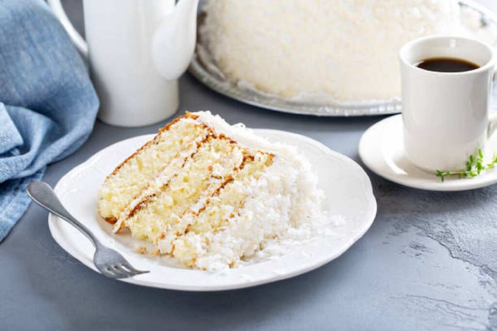 Freshly Baked Mary Berry Coconut Cake Layers